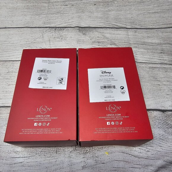 NEW! Mickey & Minnie Mouse Lenox Disney Showcase Collection Let it Snow Christma - Picture 3 of 11